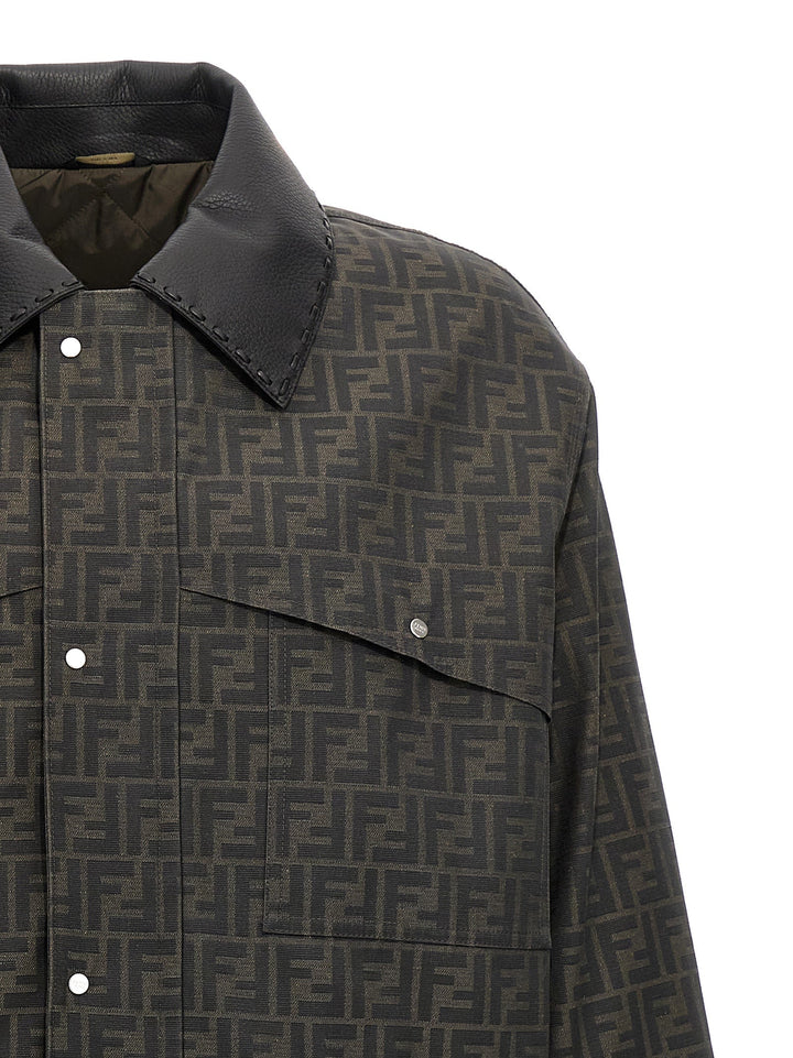 Fendi Brown Polyester Full-Length Jacket