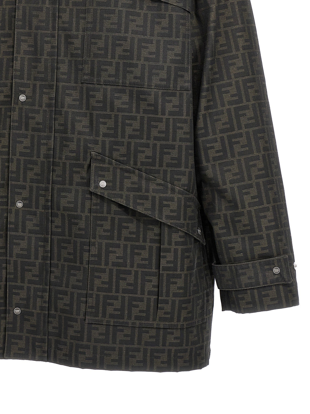 Fendi Brown Polyester Full-Length Jacket