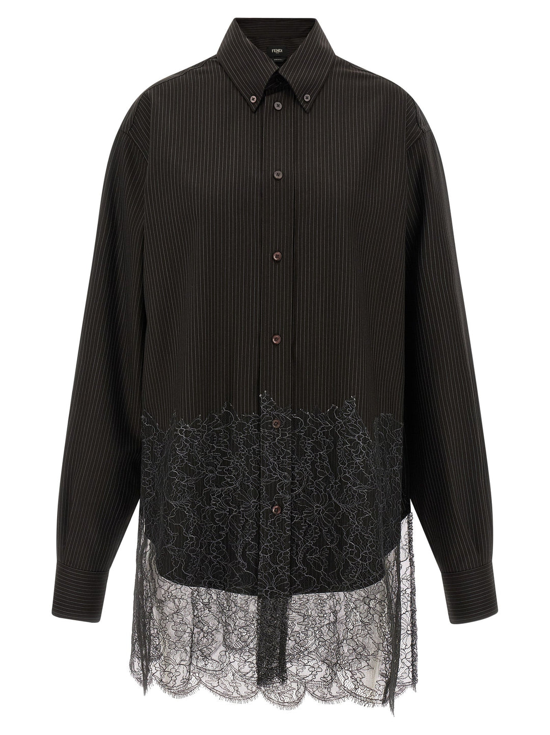 Fendi Brown Virgin Wool Blouse