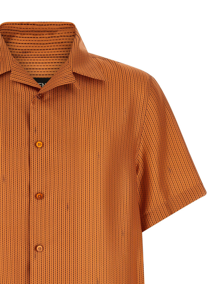 Fendi Orange Silk Blouse
