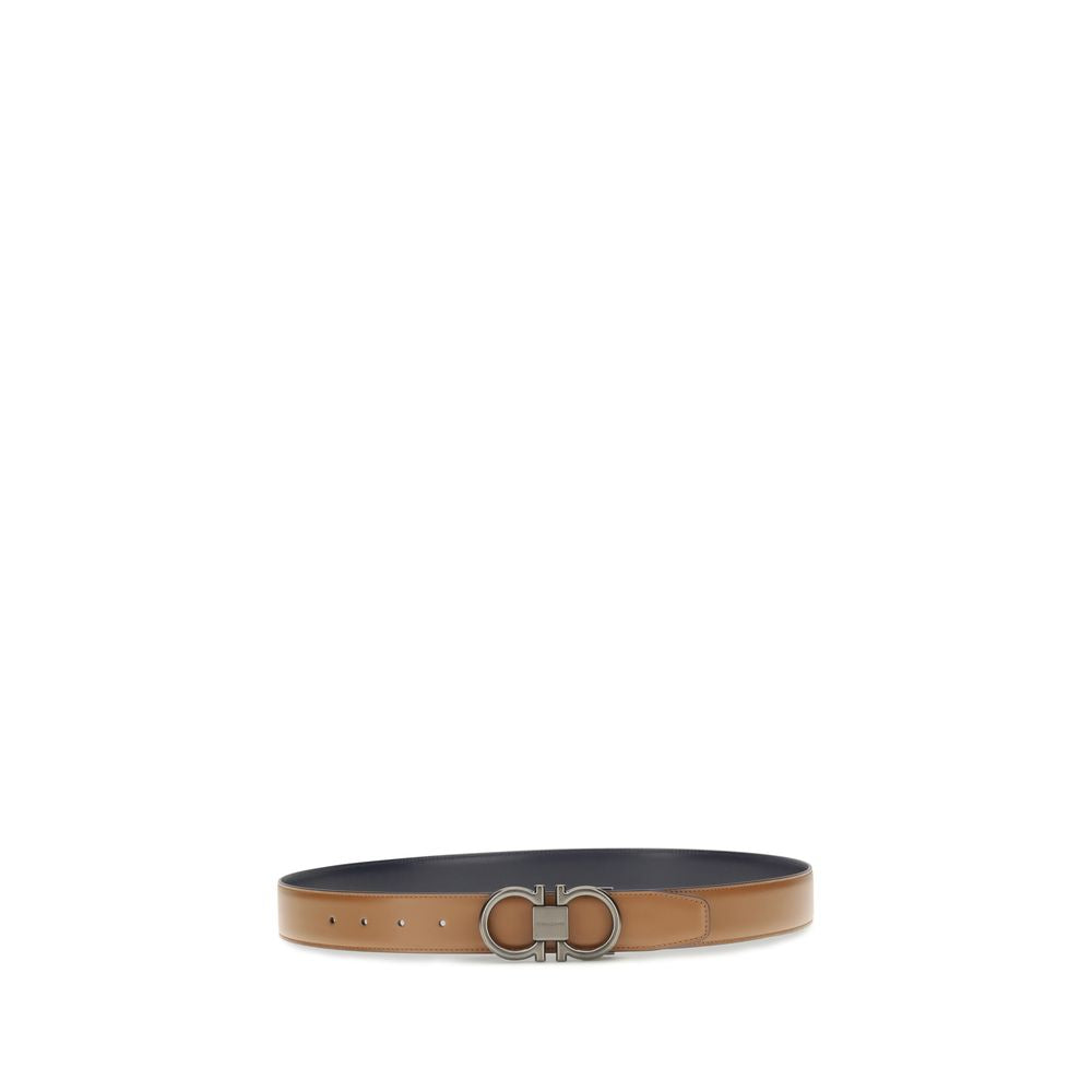 Ferragamo Beige Calf Leather Bos Taurus Regular Belt