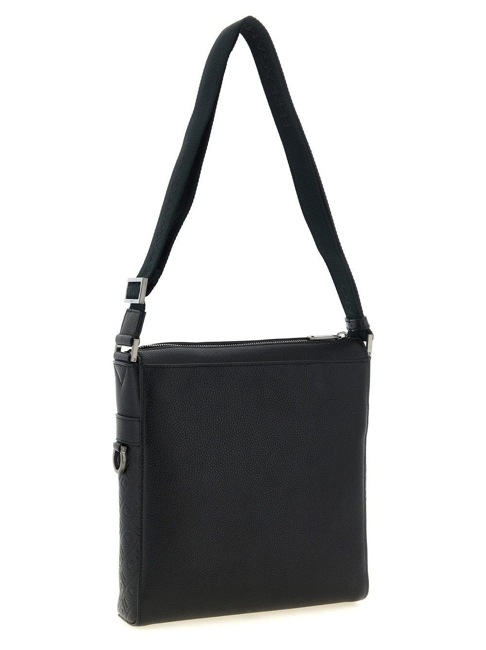 Men’s Ferragamo Black Calfskin Crossbody Bag