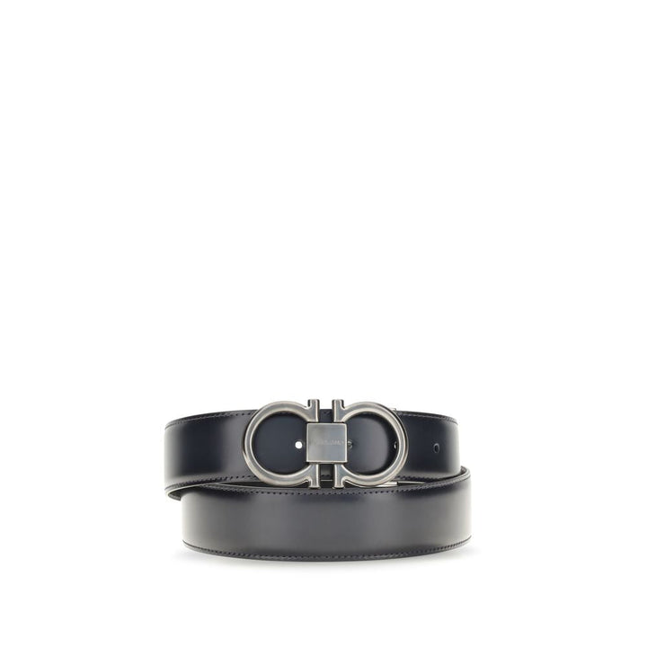 Ferragamo Blue Calf Leather Bos Taurus Regular Belt