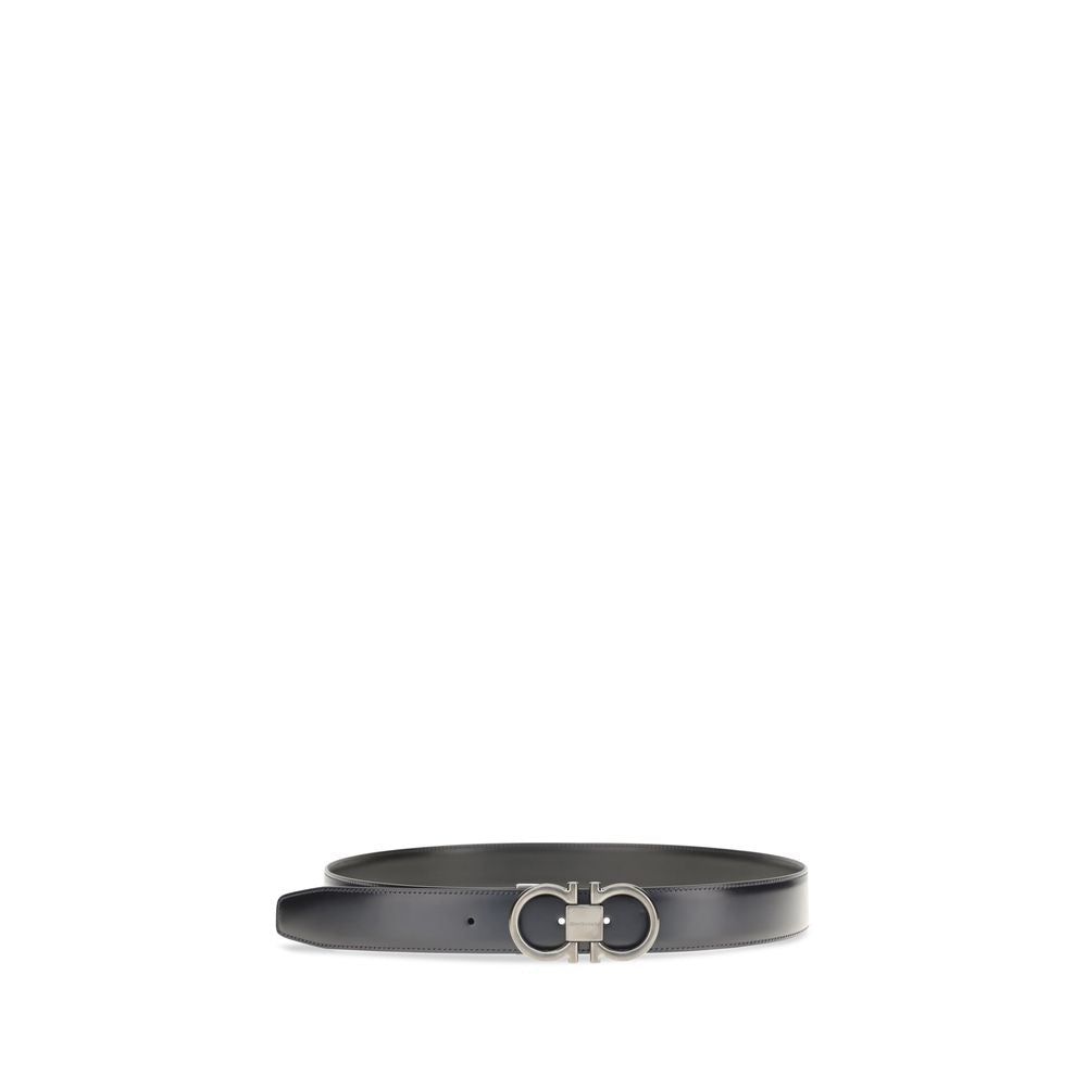 Ferragamo Blue Calf Leather Bos Taurus Regular Belt