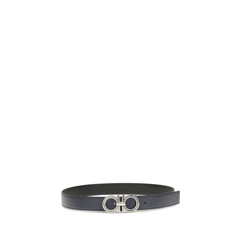 Ferragamo Blue Calf Leather Bos Taurus Regular Belt