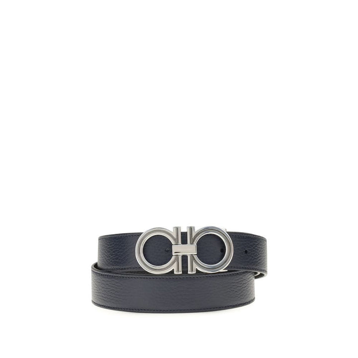 Ferragamo Blue Calf Leather Bos Taurus Regular Belt