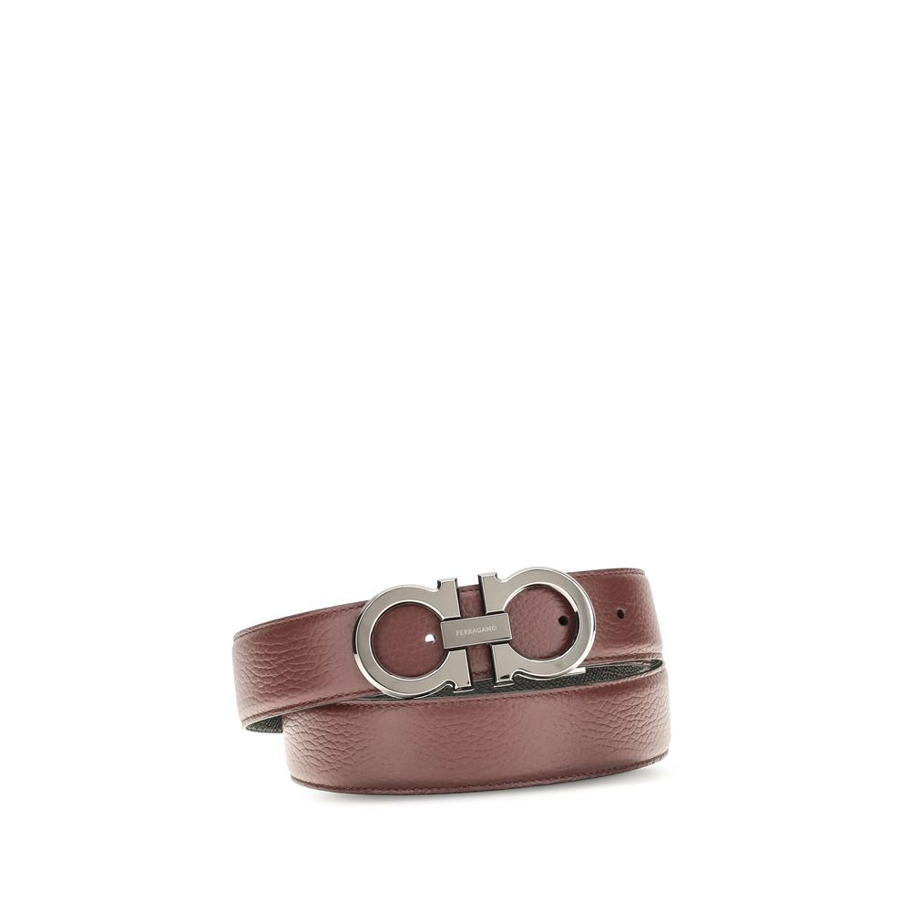 Ferragamo Brown Calf Leather Bos Taurus Belt