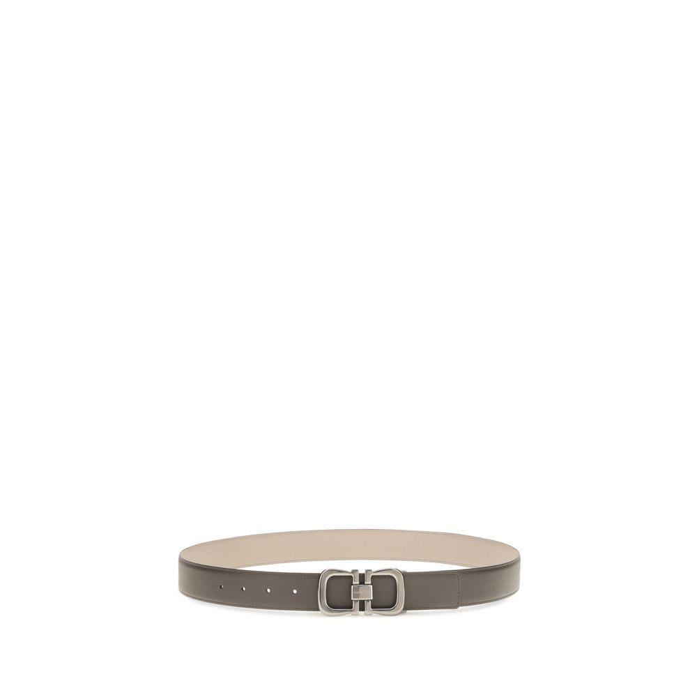 Ferragamo Brown Calf Leather Bos Taurus Regular Belt