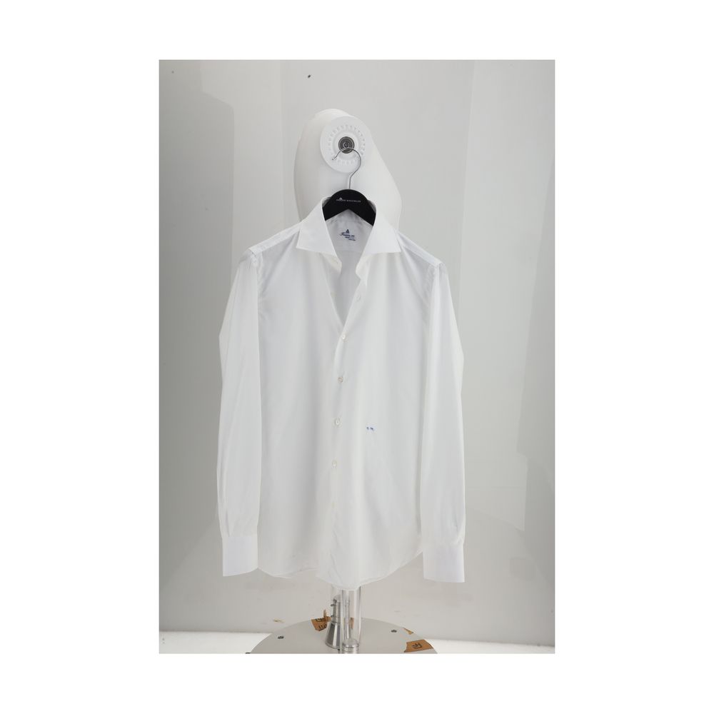 Finamore White Cotton Dress Shirt