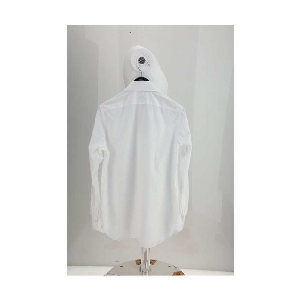 Finamore White Cotton Dress Shirt