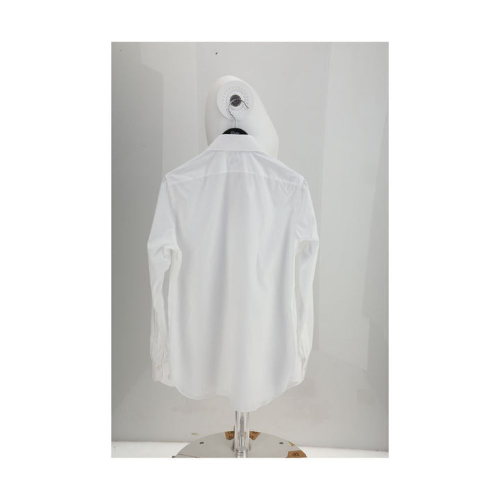 Finamore White Cotton Dress Shirt