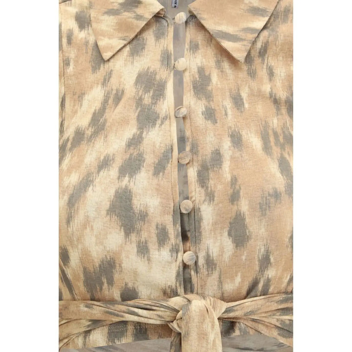 Men’s Ganni Beige Recycled Polyester Blouse