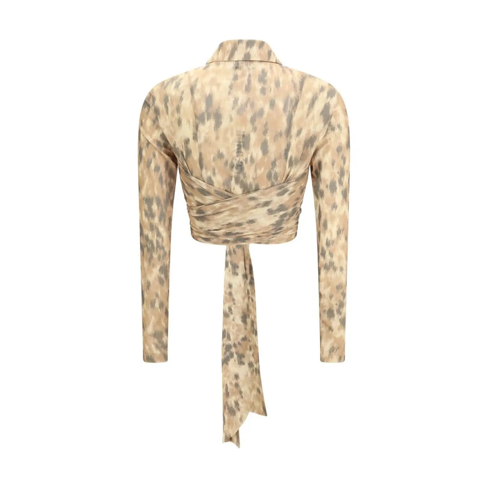 Men’s Ganni Beige Recycled Polyester Blouse