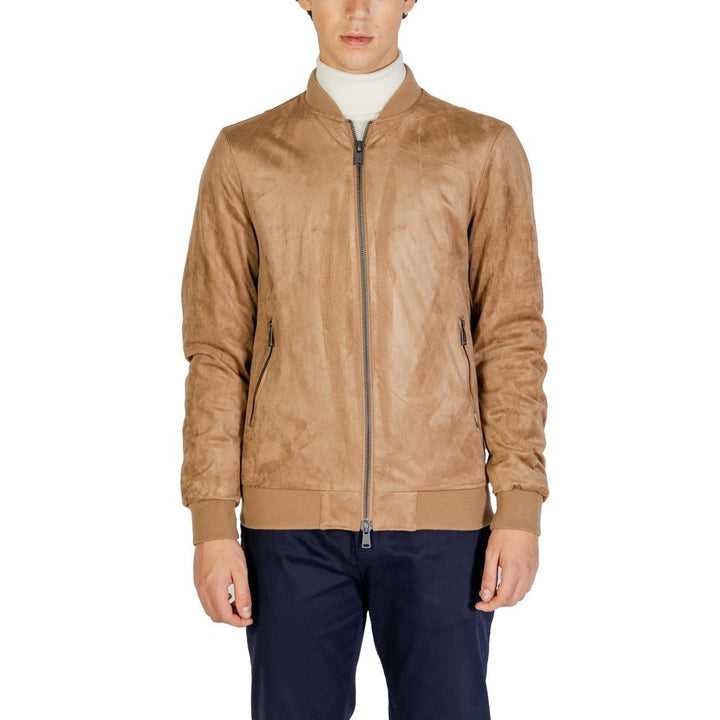 Men’s Gianni Lupo Beige Polyester Bomber