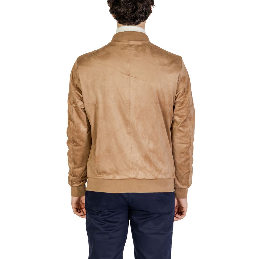Men’s Gianni Lupo Beige Polyester Bomber