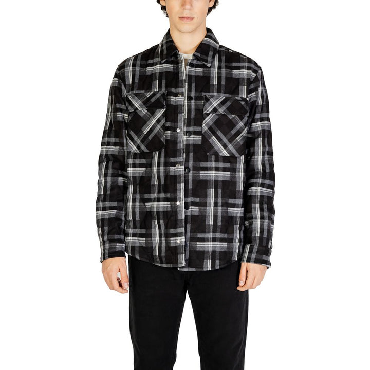 Men’s Gianni Lupo Black Polyester Coat