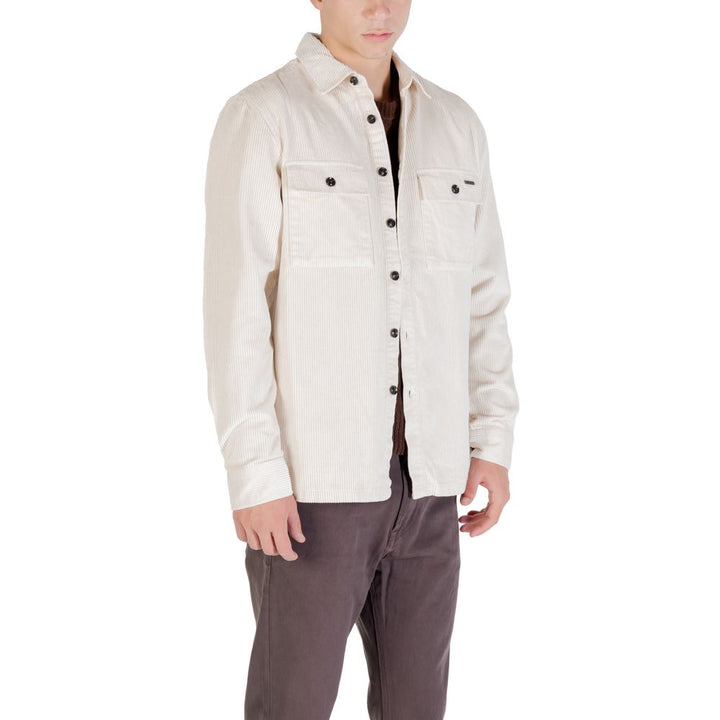 Gianni Lupo Cream Cotton Shell Jacket