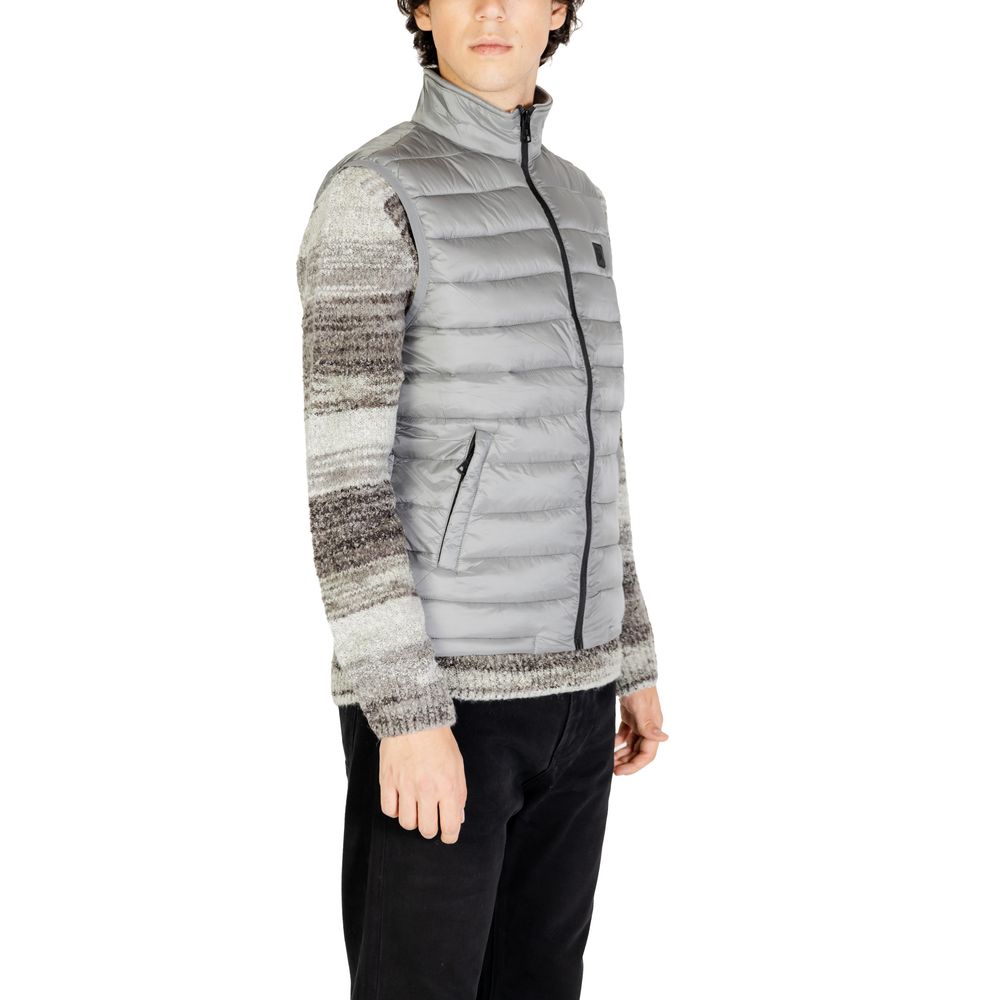 Men’s Gianni Lupo Gray Polyamide Sleeveless Jacket