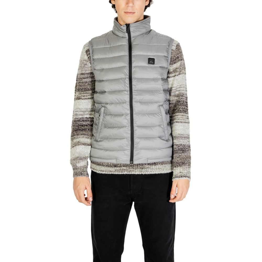 Men’s Gianni Lupo Gray Polyamide Sleeveless Jacket