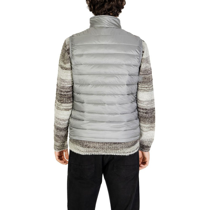 Men’s Gianni Lupo Gray Polyamide Sleeveless Jacket