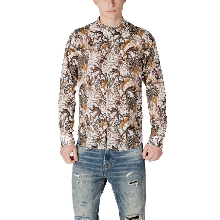 Gianni Lupo Multicolor Cotton Pattern Shirt
