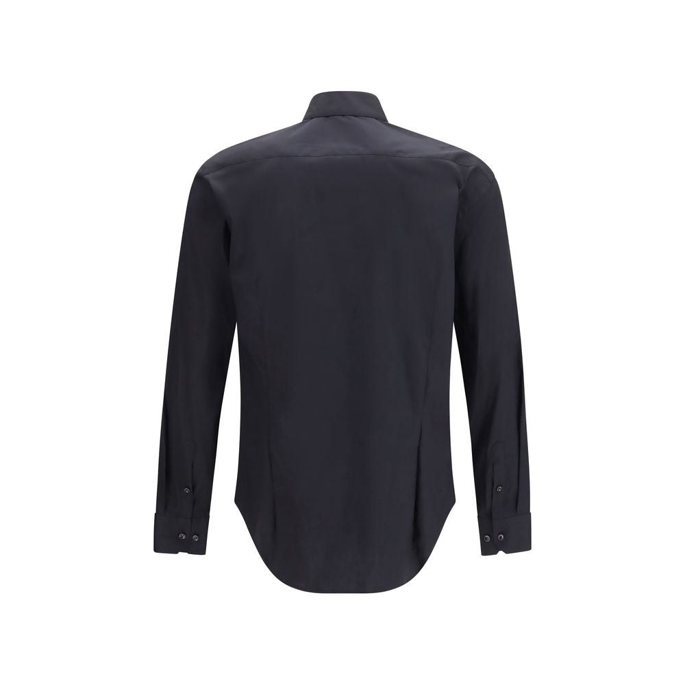Giorgio Armani Black Cotton Dress Shirt