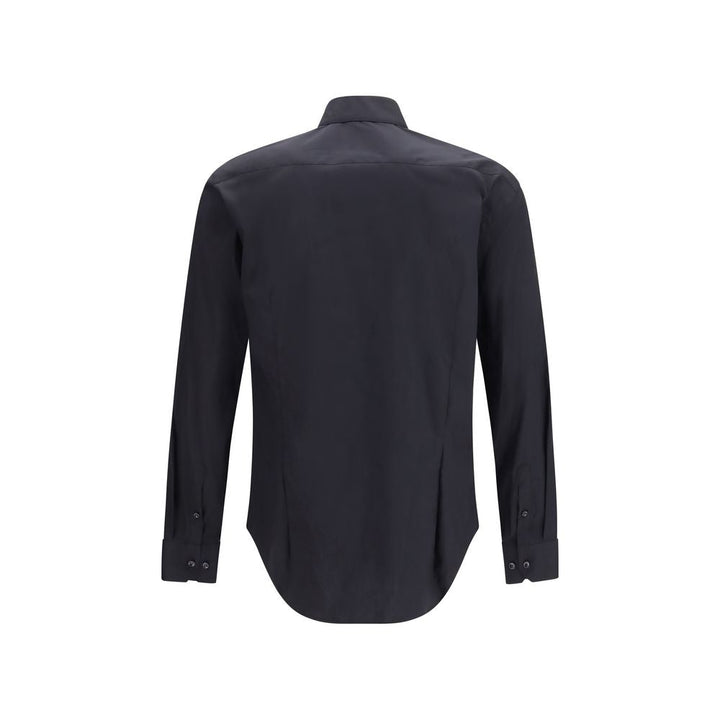 Giorgio Armani Black Cotton Dress Shirt