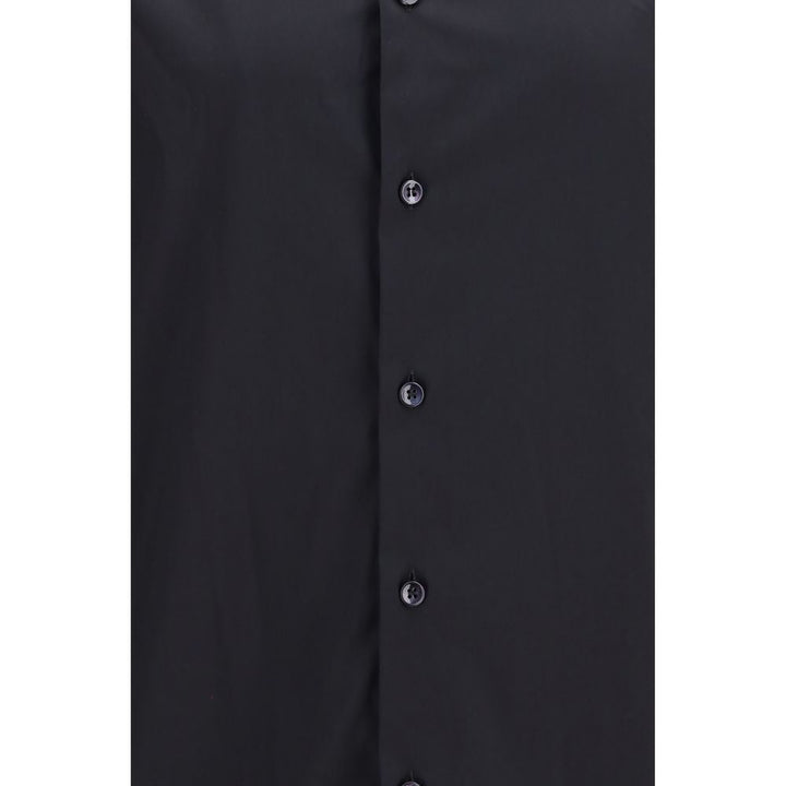 Giorgio Armani Black Cotton Dress Shirt