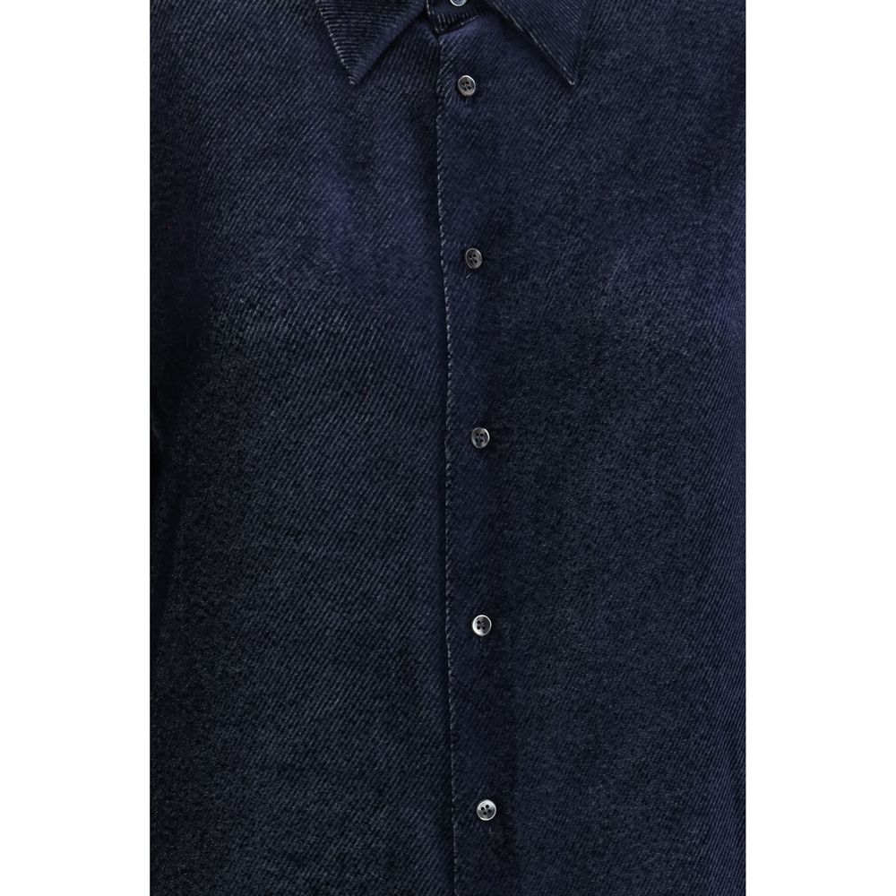 Men’s Giorgio Armani Blue Silk Dress Shirt