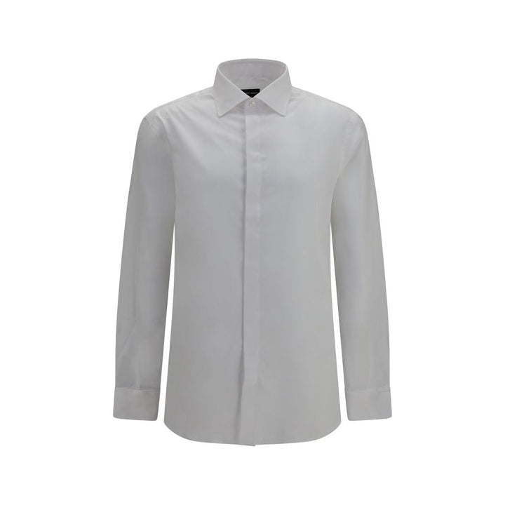 Giorgio Armani White Cotton Dress Shirt