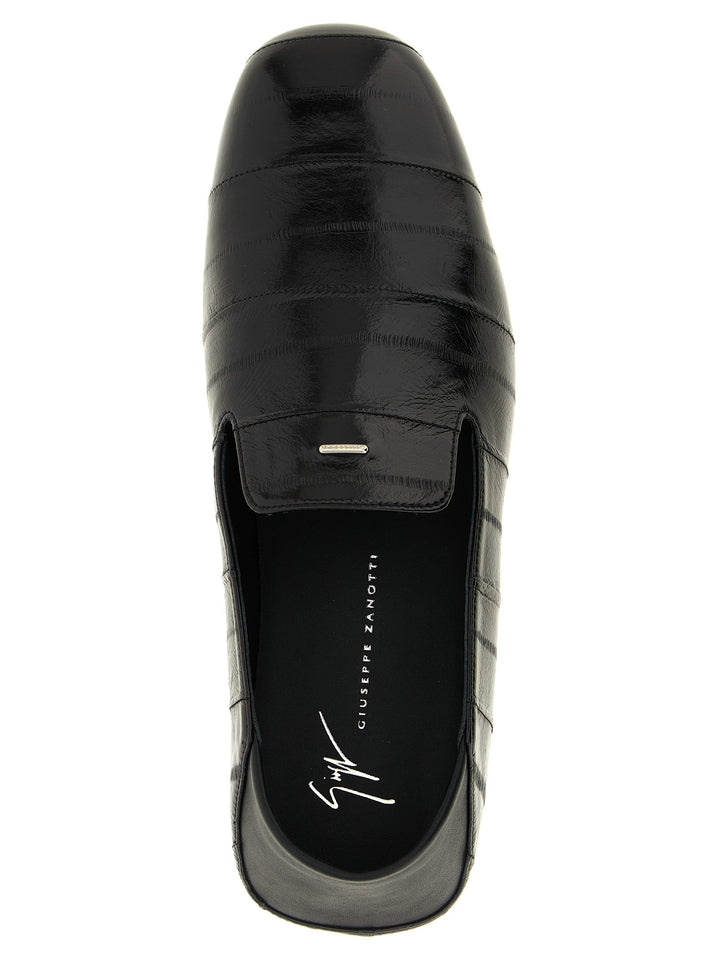 Men’s Giuseppe Zanotti Black Leather Slip-on Loafers