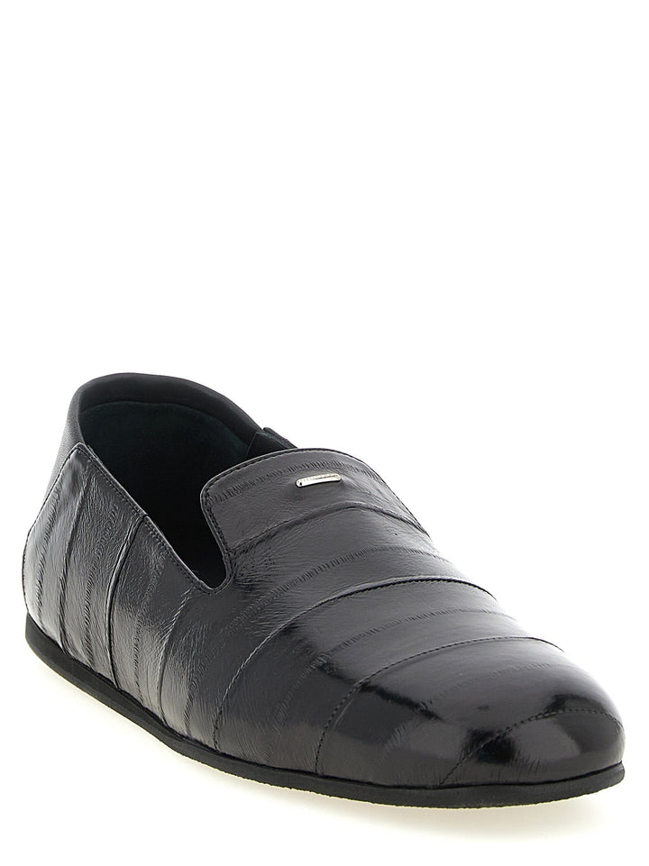 Men’s Giuseppe Zanotti Black Leather Slip-on Loafers