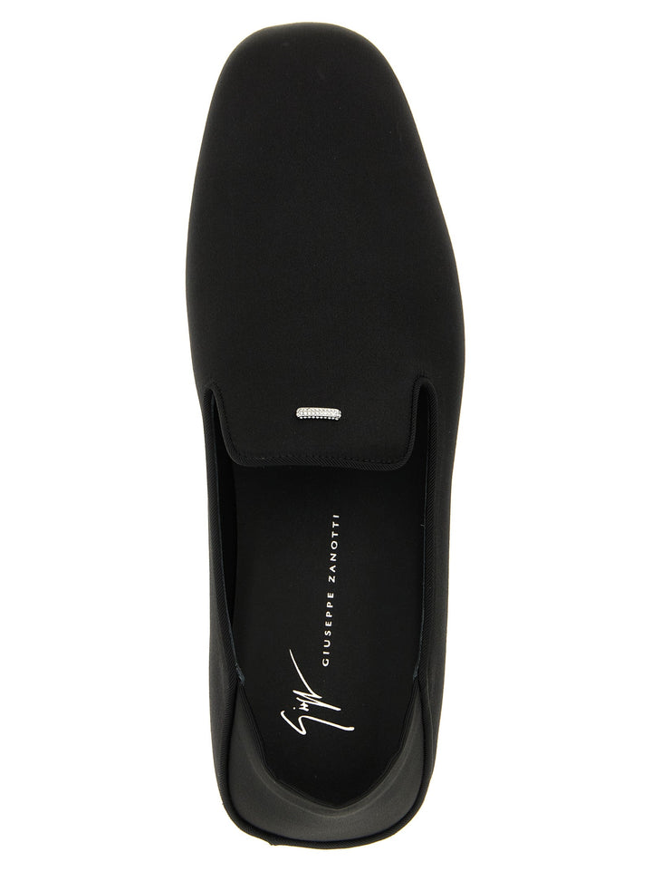 Men’s Giuseppe Zanotti Black Viscose Slip-on Loafers
