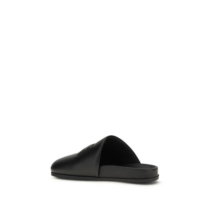 Men’s Givenchy Black Calf Leather Bos Taurus Mules