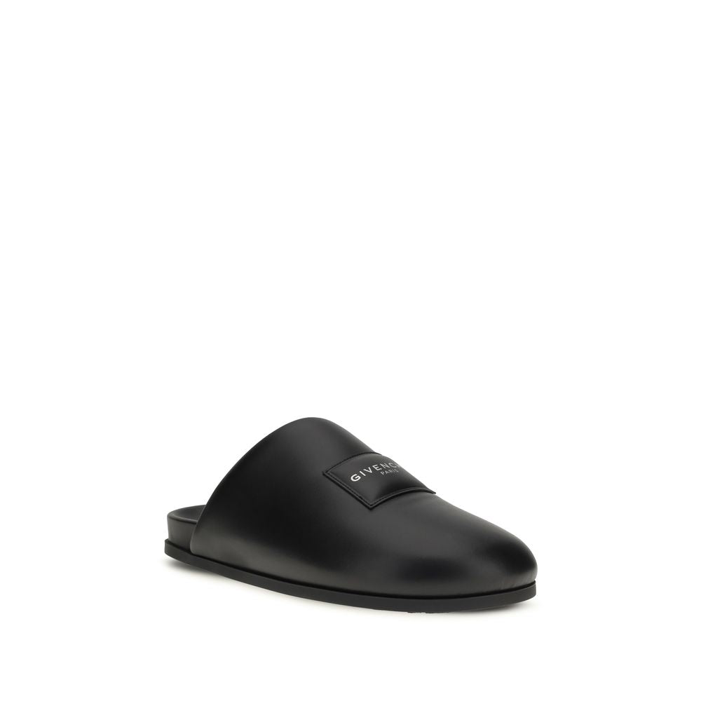 Men’s Givenchy Black Calf Leather Bos Taurus Mules