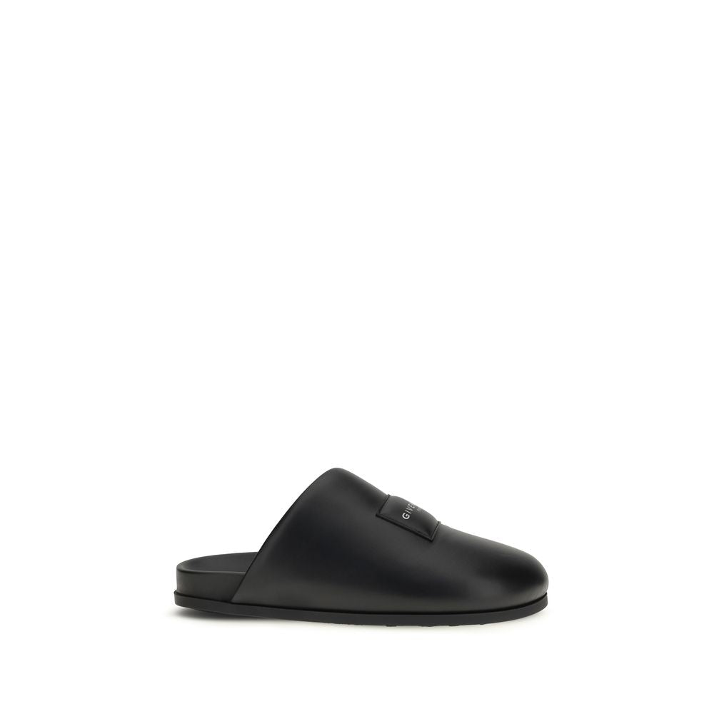 Men’s Givenchy Black Calf Leather Bos Taurus Mules