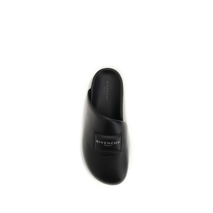 Men’s Givenchy Black Calf Leather Bos Taurus Mules