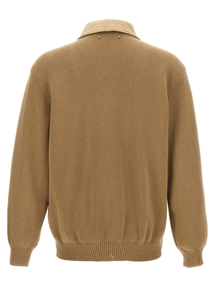 Men’s Golden Goose Beige Cowhide Leather Jacket