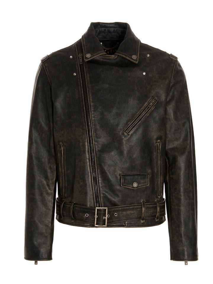 Men’s Golden Goose Black Calfskin Leather Jacket
