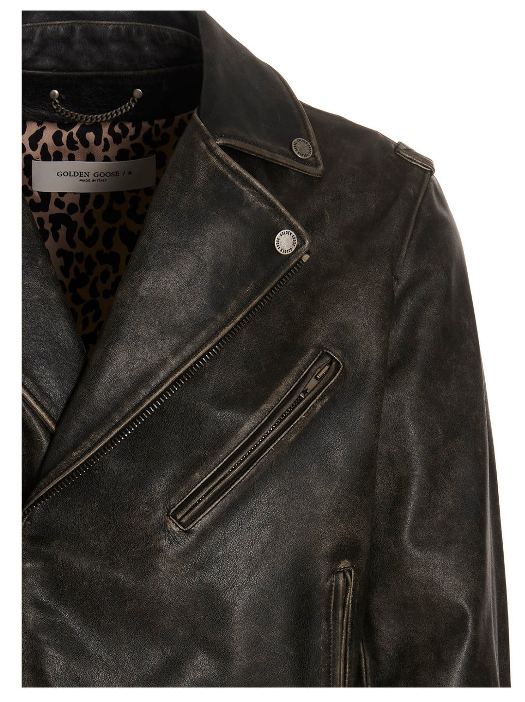Men’s Golden Goose Black Calfskin Leather Jacket