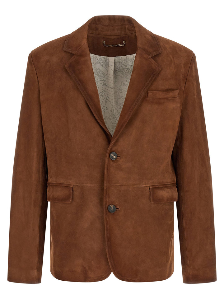 Men’s Golden Goose Brown Lamb Leather Jacket