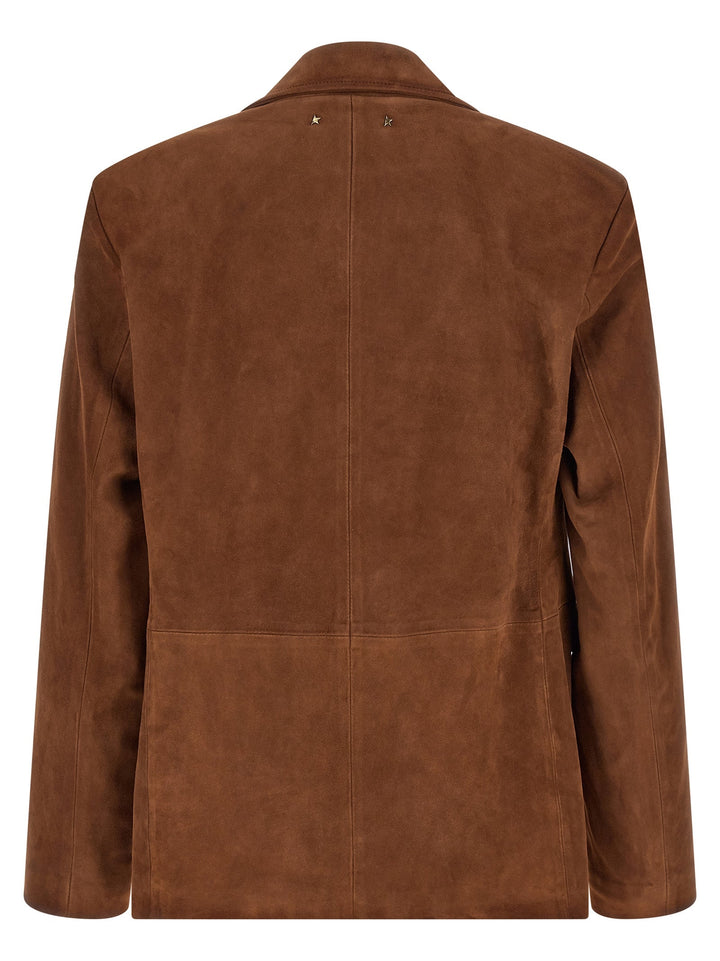 Men’s Golden Goose Brown Lamb Leather Jacket