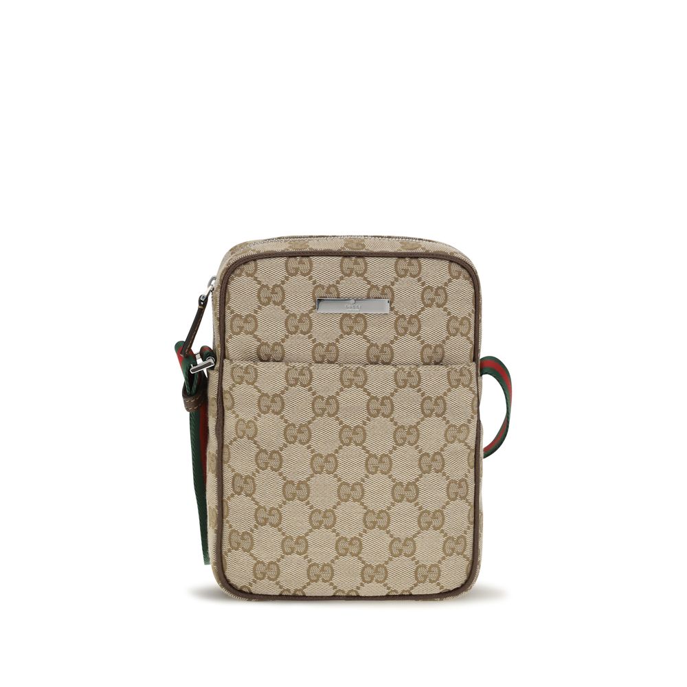 Men’s Gucci Beige Fabric Shoulder Bag