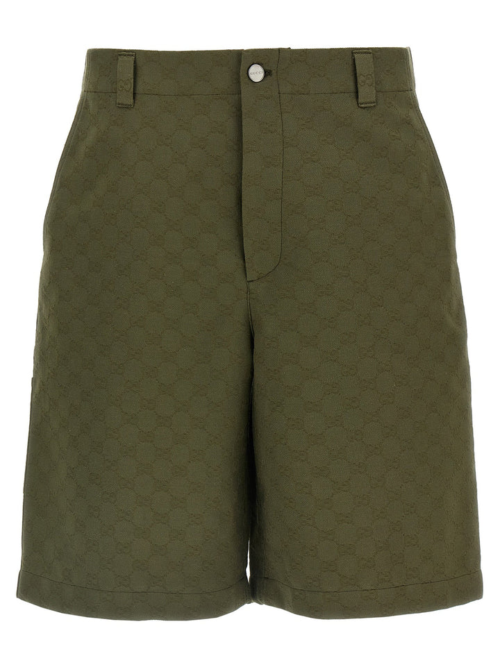 Men’s Gucci Bicolor Cotton Bermuda Shorts