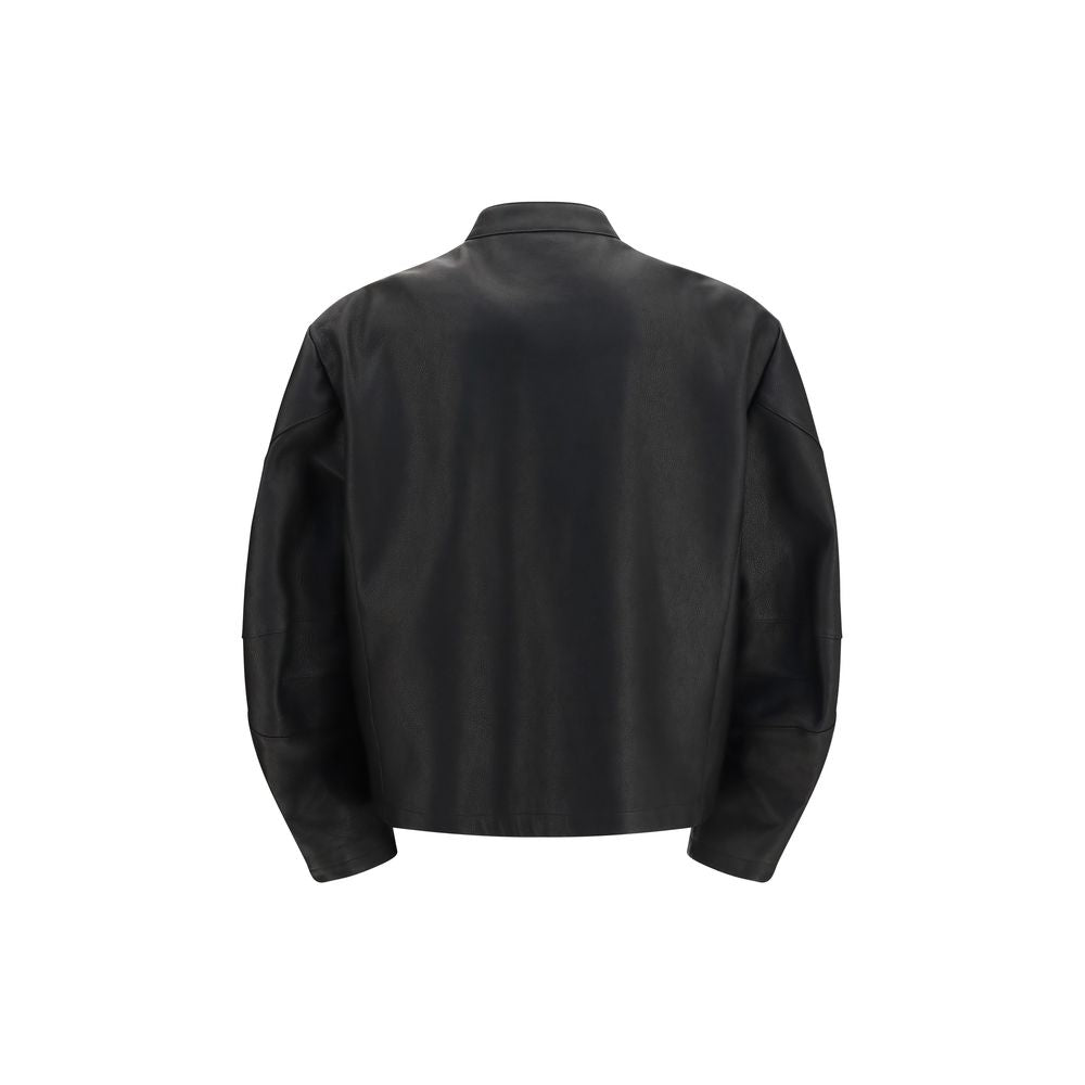 Men’s Gucci Black Calf Leather Bos Taurus Biker Jacket