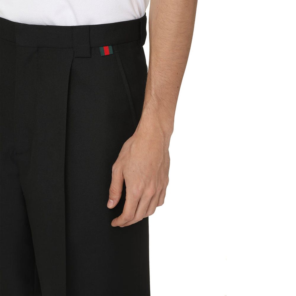 Men’s Gucci Black Polyester Bermuda Shorts