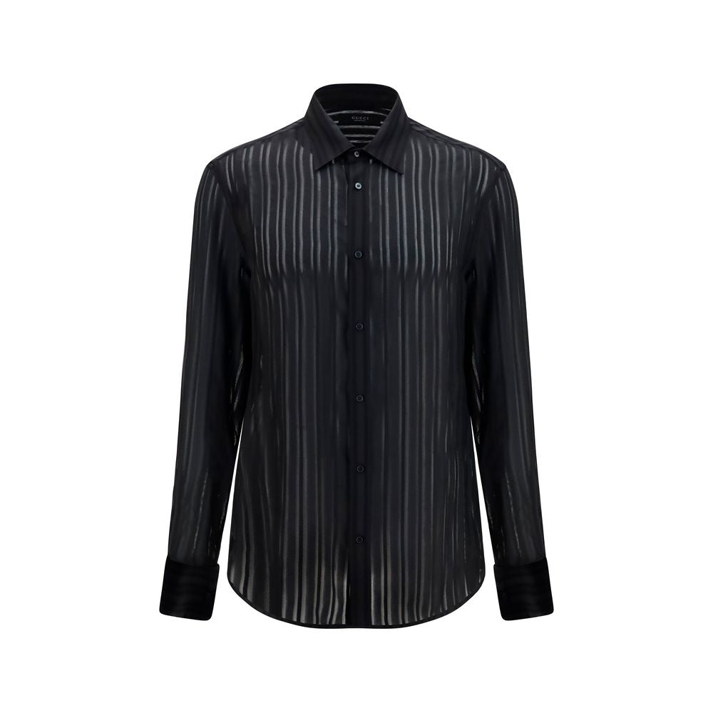Men’s Gucci Black Silk Dress Shirt