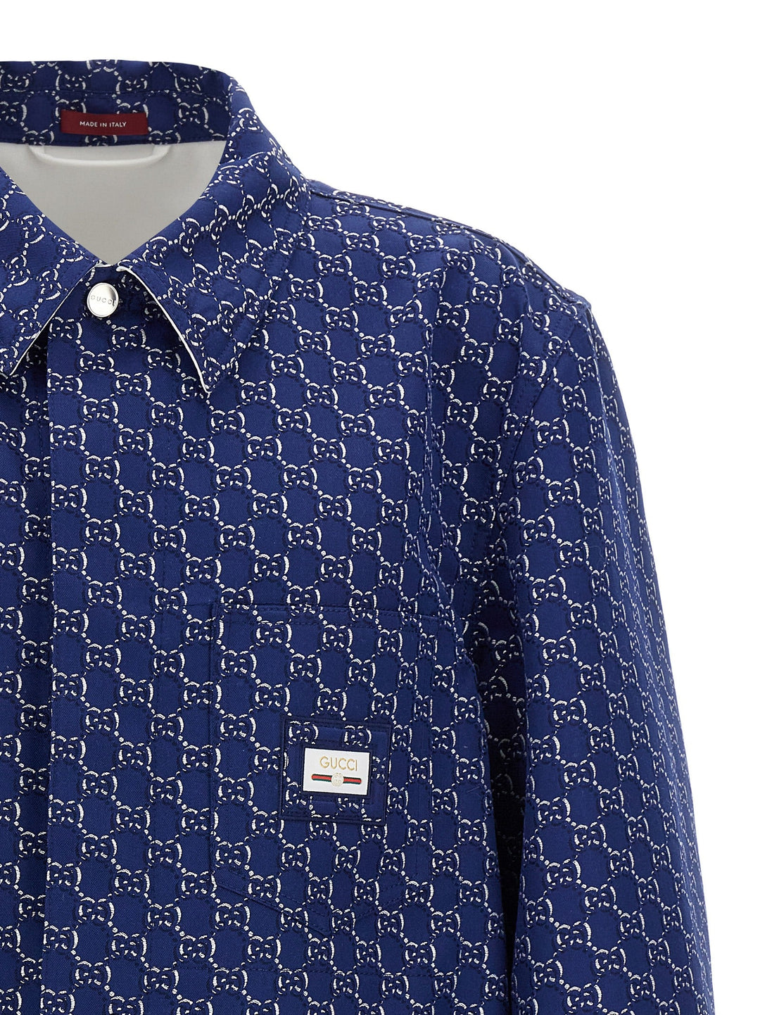Men’s Gucci Blue Cotton Biker Jacket