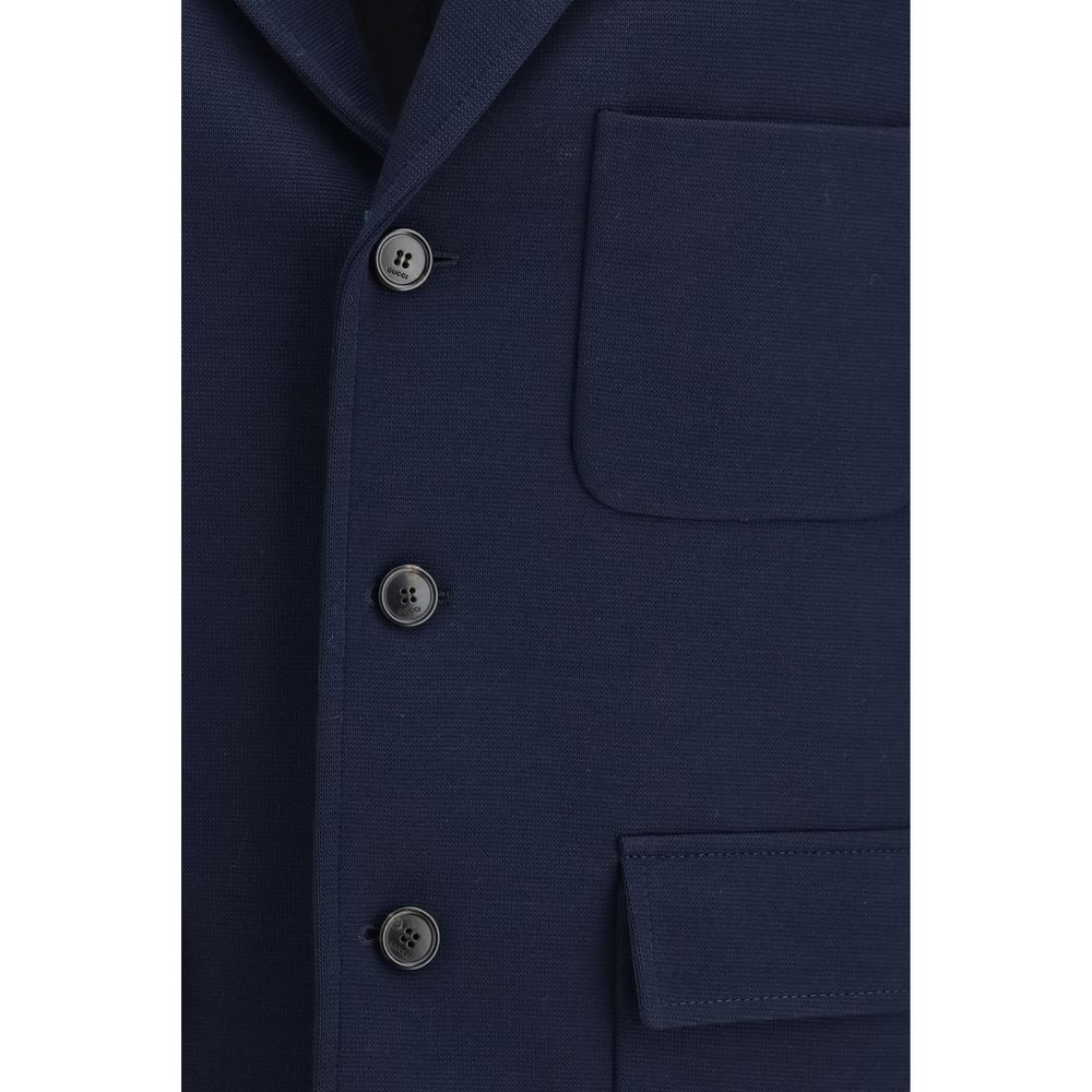 Men’s Gucci Blue Cotton Full-length Jacket