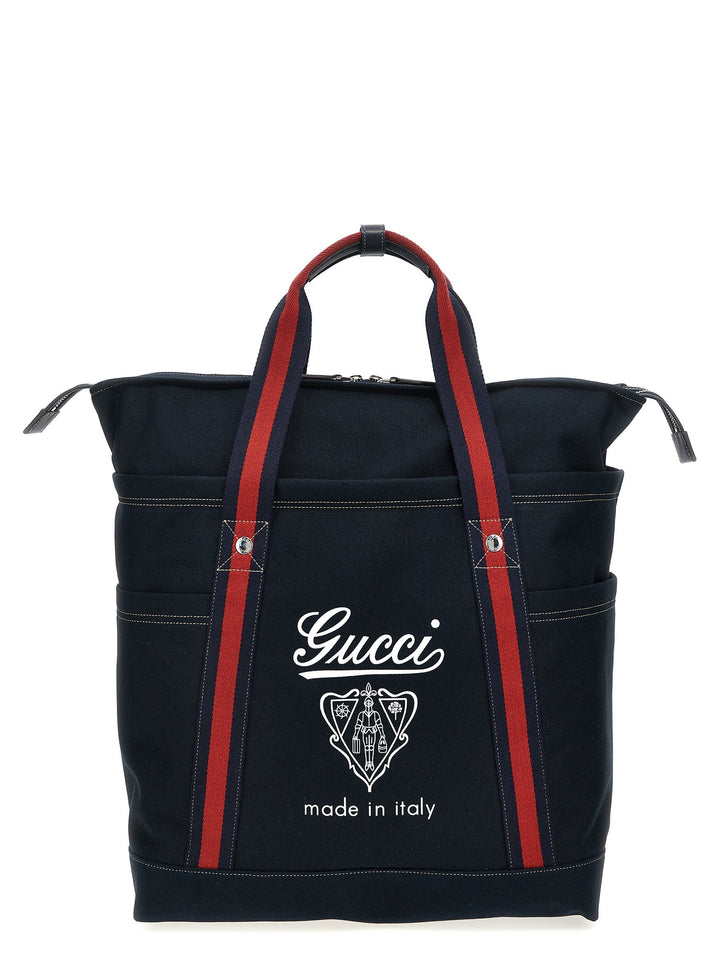 Men’s Gucci Blue Cotton Tote Bag